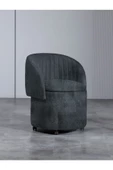 Meşe Home Form Bazalı Tekerlek Ayaklı Hafif Nubuk Kumaş Sırtlı-Sırtsız Puf - Renk Seçenekli - 1