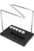 RAYTOYS OYUNCAK   NEW Z POOL CRADLE BALANCE BALLS MANYETİK STRES TOPLARI STRES TOPU NEW BALANS TOP SİYAH AHŞAP TABANLI - 5