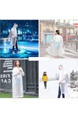 RAYTOYS OYUNCAK 3 ADET 1.KALİTE BEYAZ YAĞMURLUK ŞAPKALI ÇITÇITLI YAĞMURLUK OUTDOOR YAĞMURLUK VIP UNISEX RAIN COAT - 3