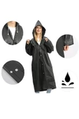 RAYTOYS OYUNCAK 1 ADET 1.KALİTE SİYAH YAĞMURLUK VIP UNISEX RAIN COAT ŞAPKALI ÇITÇITLI YAĞMURLUK OUTDOOR YAĞMURLUK - 3