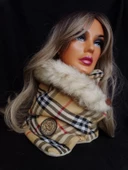 Kürk detaylı tasarım neck warmer içi silikon dolgulu sıcacık tutan tasarım ürün - 1