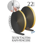 ModaCar D Tip Kapı Pencere Ses Isı Yalıtım Bandı EPDM Kauçuk 22 Metre - 1