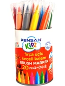 Pensan Kidz 20'li Fırça Uçlu Keçeli Boya Kalemi - 1