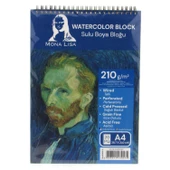Mona Lisa A4 Watercolor Block 210 gr Telli Çizim Defter - 1