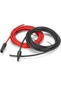 Mc4 Soketli (2m+2m) 4 Metre 6mm Güneş Paneli Hazır Solar Kablo - 1
