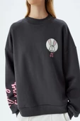 Koton Bugs Bunny Oversize Sweatshirt Bisiklet Yaka Arkası Baskılı Lisanslı - 5