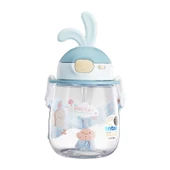 Shotay Rabbit Çocuk Pipetli Matara Tritan Mavi 600Ml - 1