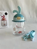 Shotay Rabbit Çocuk Pipetli Matara Tritan Mavi 600Ml - 5