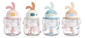 Shotay Rabbit Çocuk Pipetli Matara Tritan Pembe 600Ml - 6