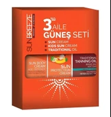 SUN BREEZE 3Lü Aile Güneş Seti 50+SPF Yüz Güneş Kremi , 50+SPF Çoçuk Güneş Kremi 0 SPF Bronzlaştırıcı Yağ - 1