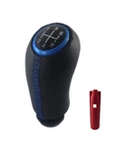 Dacia Logan Deri Kaplama Mavi Çerçeve Vites Topuzu M399B thumbnail 2