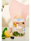 Shotay Rabbit Çocuk Pipetli Matara Tritan Somon 600Ml thumbnail 2