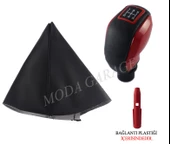 Peugeot 206 Vites Körüğü Ve Kırmızı Spor Vites Topuzu M10898 thumbnail 1