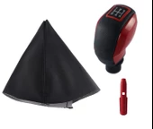 Peugeot 206 Vites Körüğü Ve Kırmızı Spor Vites Topuzu M10898 thumbnail 2