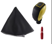 Peugeot 207 Vites Körüğü Ve Sarı Spor Vites Topuzu Kapaklı M10930 thumbnail 2