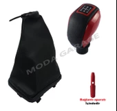 Fiat Linea Kırmızı Spor Vites Topuzu Ve Çerçeveli Vites Körüğü M11017 thumbnail 1