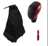 Fiat Linea Kırmızı Spor Vites Topuzu Ve Çerçeveli Vites Körüğü M11017 thumbnail 2