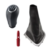 Renault Megane 3 Gri Çerçeve Körük Ve Deri Gri Dikiş Vites Topuzu M11295 thumbnail 1