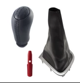 Renault Megane 3 Gri Çerçeve Körük Ve Deri Siyah Vites Topuzu M11292 thumbnail 1