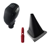 Clio 4 Siyah Kapaklı Spor Vites Topuzu Ve Gri Çerçece Vites Körüğü M11957 thumbnail 2