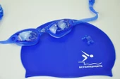 Profesyonel Yüzücü Gözlüğü ve Silikon Bone Set (Yedek Burun Aparatlı) - 1