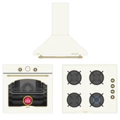 Simfer 9 Fonksiyon Retro Bej Ankastre Set (8218 Fırın + 3326 Ocak + 8716 Davlumbaz) thumbnail 1