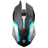 Everest SM-G72 Usb Siyah/Gümüş Işıklandırmalı Oyuncu Mouse - 24123 - 2