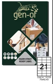 Gen-Of GK-2124 Laser Etiket 70x42.43 100 Sayfa(2100 Etiket) - 1