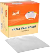 SARFF 12X11CM YATAY GÜVENLİK KART POŞETİ - 100ADET - 1