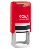 COLOP R24 YUVARLAK KIRMIZI KASA SİYAH KEÇE - 24MM thumbnail 1