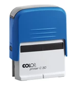 COLOP PRINTER C30 MAVİ KASA SİYAH KEÇE - 18X47MM thumbnail 2
