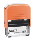 COLOP PRINTER C30 TURUNCU KASA SİYAH KEÇE - 18X47MM thumbnail 1