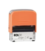 COLOP PRINTER C40 TURUNCU KASA MAVİ KEÇE - 23X59MM - 1