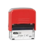 COLOP PRINTER C40 KIRMIZI KASA KIRMIZI KEÇE - 23X59MM thumbnail 1