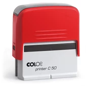 COLOP PRINTER C50 KIRMIZI KASA SİYAH KEÇE - 30X69MM thumbnail 2