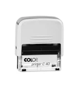 COLOP PRINTER C40 BEYAZ KASA SİYAH KEÇE - 23X59MM thumbnail 1