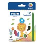 MILAN 022R12 PLASTIPASTEL MUM PASTEL BOYA 12LI - 1
