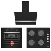 Simfer 10 Fonksiyon Airfry Siyah Digital Ankastre Set (8215 Fırın + 3500 Ocak + 8738 Davlumbaz) thumbnail 1