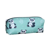 Yeşil Panda Desenli Tatlı Kalemlik - Okul Kalemliği-Makyaj Çantası - 1