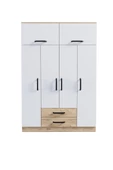 Evdemo Tema 6 Kapak 2 Çekmeceli Gardırop Atlantik Çam Beyaz - 5