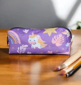 Unicorn Desenli Tatlı Kalemlik - Okul Kalemliği-Makyaj Çantası - 4