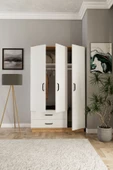 Evdemo Erna 3 Kapak 2 Çekmeceli Gardırop Atlantik Çam - 3