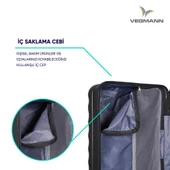 Vegmann Tartılı Scadel Siyah 3 lü Valiz Seti - 8