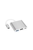 3 In 1 Type-c To Hdmı Usb 3.0 Çevirici Dönüştürücü Adaptör 4k thumbnail 3