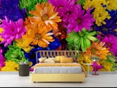 Rengarenk Çiçek Temalı Duvar Kağıdı Baskı thumbnail 2