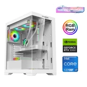 Xaser Xsr895 i7 12700F 16GB Ram 512GB M.2 NVMe SSD 12GB RTX3060 23.8" 180Hz Curved Oyuncu Bilgisayarı - 2