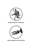 Torima Siyah JX-046 Car Holder Araç İçi Havalandırma Telefon Tutucu - 2