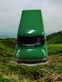 Nostaljik Metal Çek Bırak Ford Sesli ve Işıklı Minibüs Yeşil ( 1/36 Ölçek ) - 4