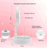 Çift Taraflı Katlanabilir Ledli Makyaj Aynası - 3