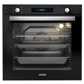 Simfer 8 Fonksiyon 80 Lt XXL Siyah Multi Turbo Dijital Ankastre Set ( 7381 Fırın+3653 Ocak+8611 Davlumbaz) - 2
